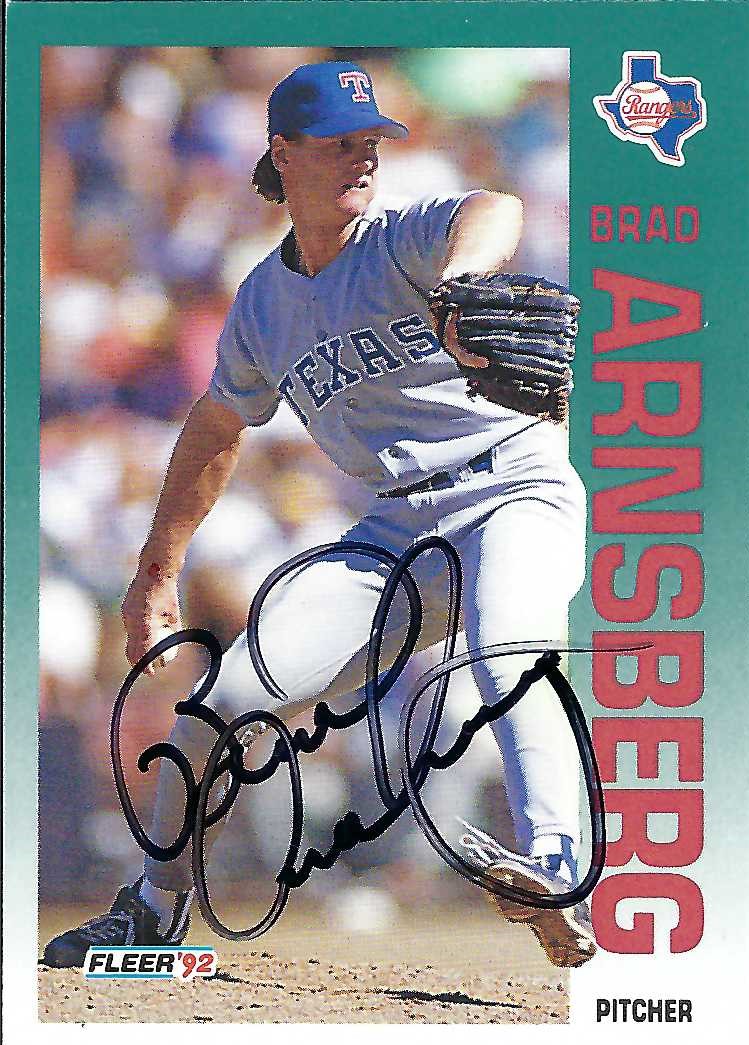 Autograph #81 – Brad Arnsberg – Texas Rangers –&nbsp;MLB