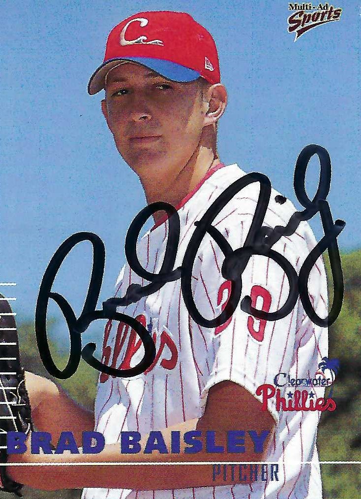 Autograph #99 – Brad Baisley – Clearwater Phillies –&nbsp;MiLB
