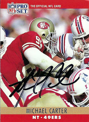 Michael Carter,Autographs through the mail,NFL,San Francisco 49ers,SMU Mustangs,