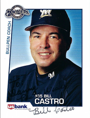 Bill Castro,Autographs through the mail,MLB,Milwaukee Brewers,
