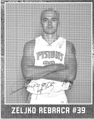 Autographs through the mail,NBA,Zeljko Rebraca,Detroit Pistons,
