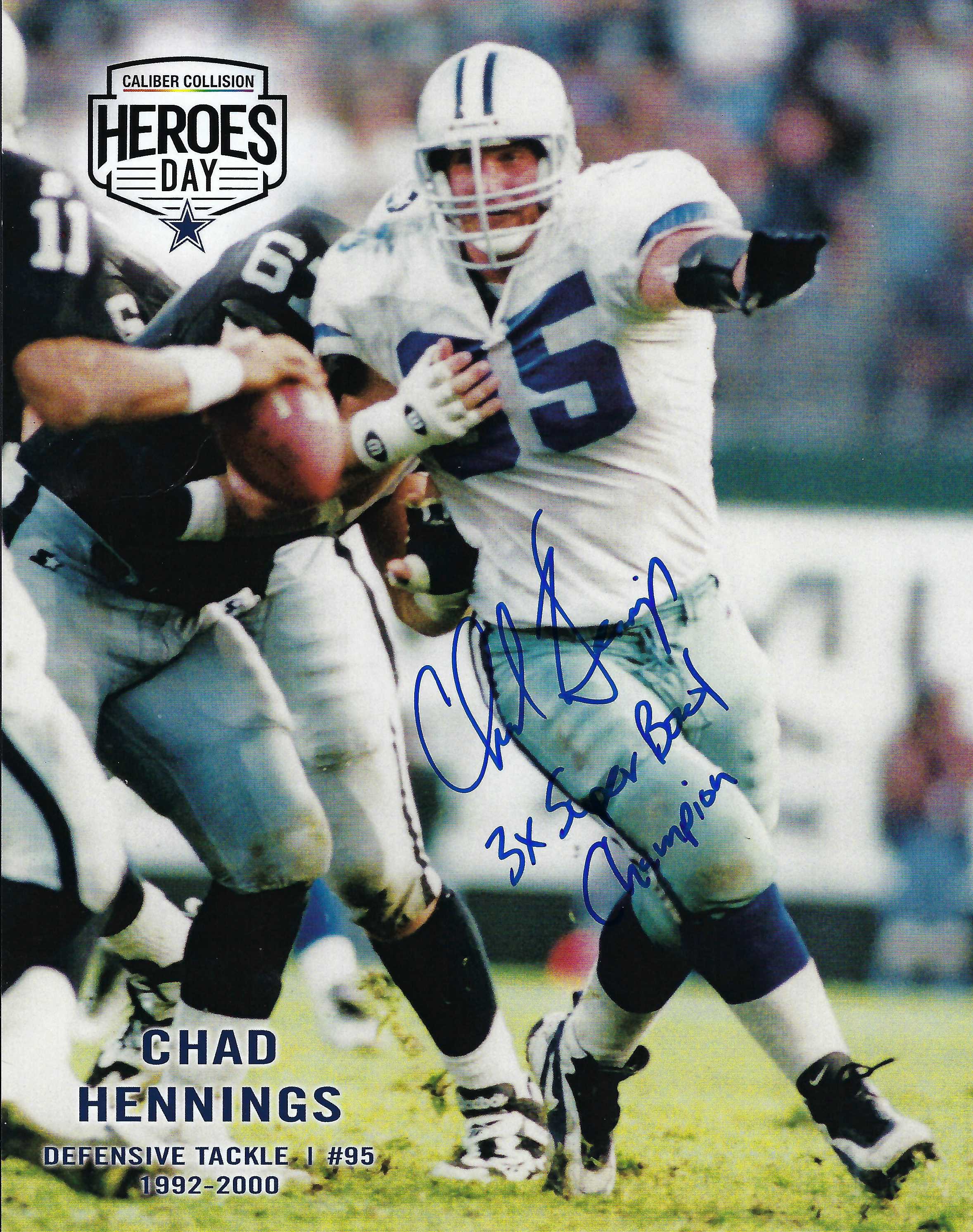 Autograph #133 – Chad Henning – Dallas Cowboys –&nbsp;NFL