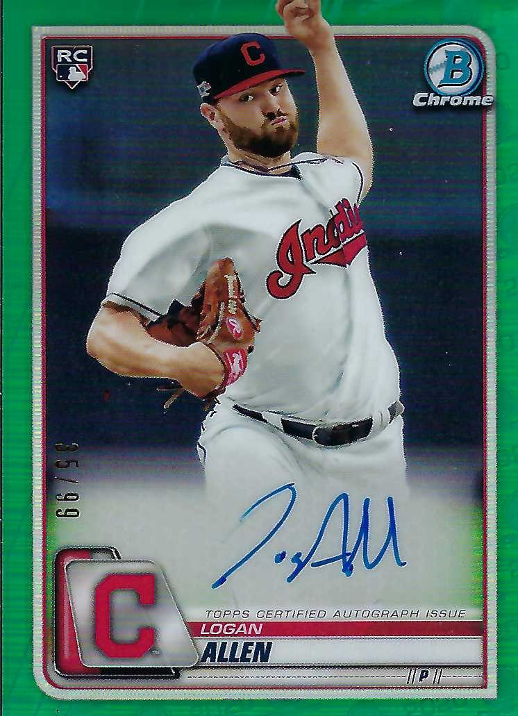 Autograph #138 – Logan Allen – Cleveland Indians –&nbsp;MLB