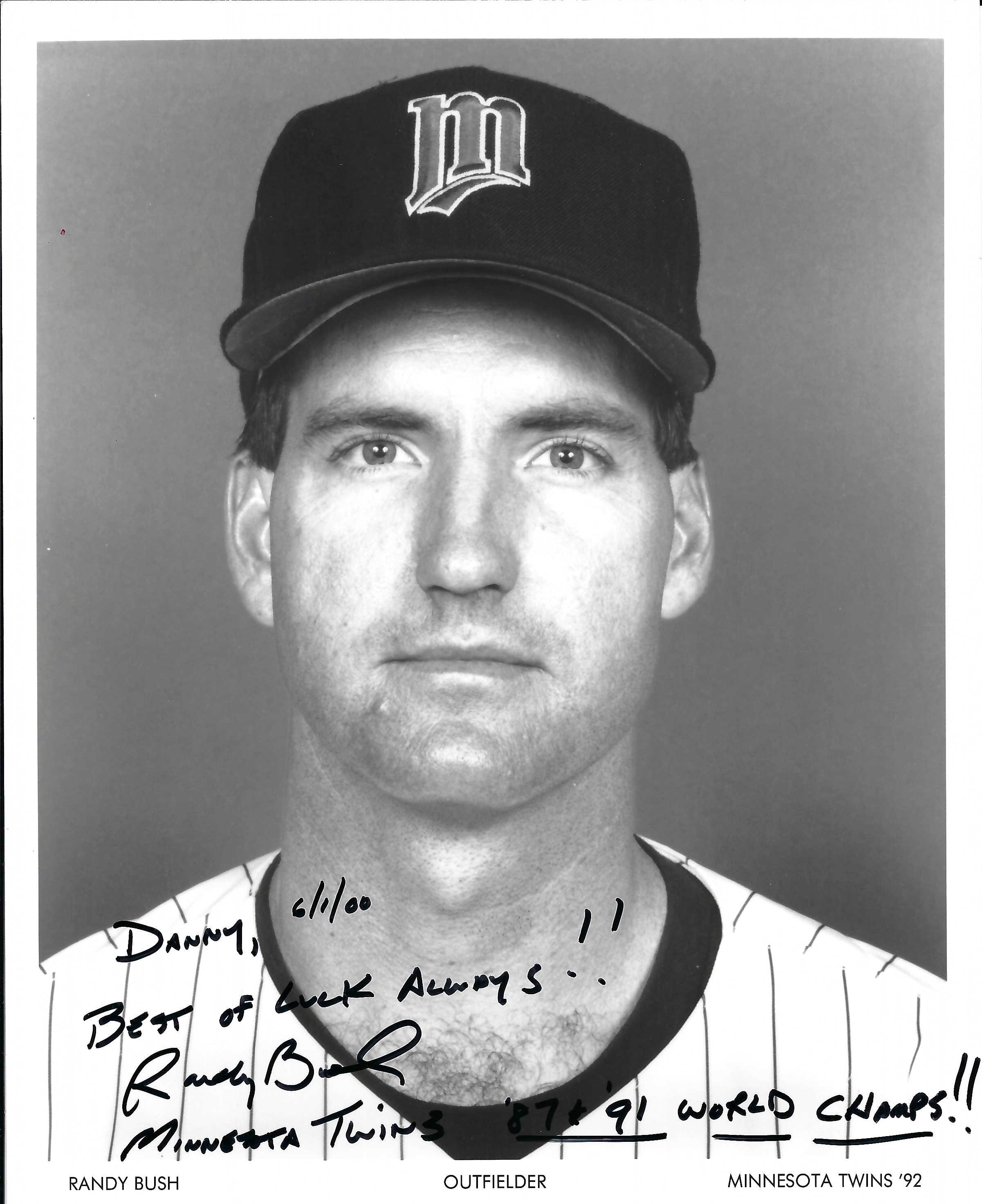 Autograph #151 – Randy Bush – Minnesota Twins –&nbsp;MLB