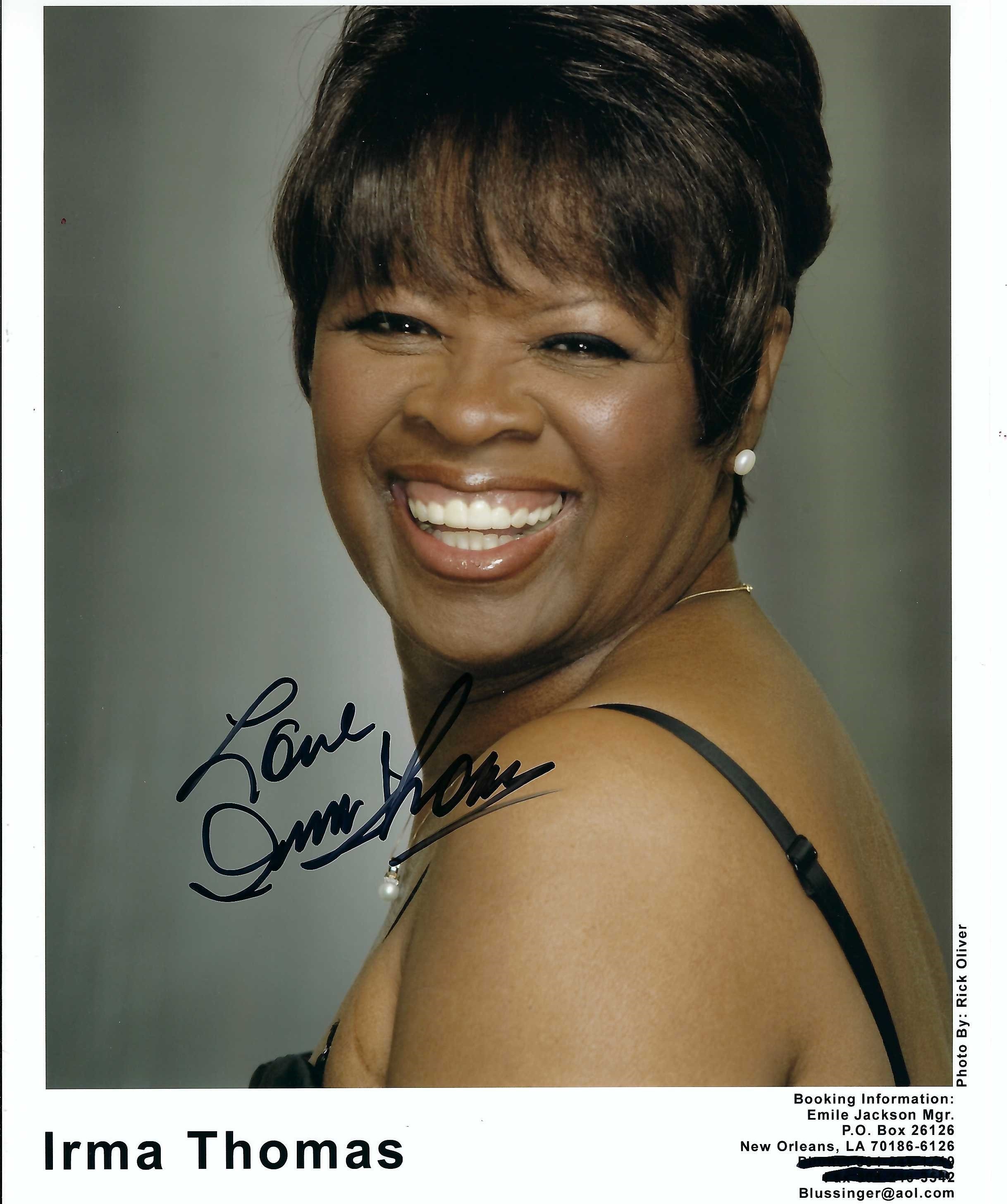 Autographs #160 & 161 – Irma Thomas –&nbsp;Singer
