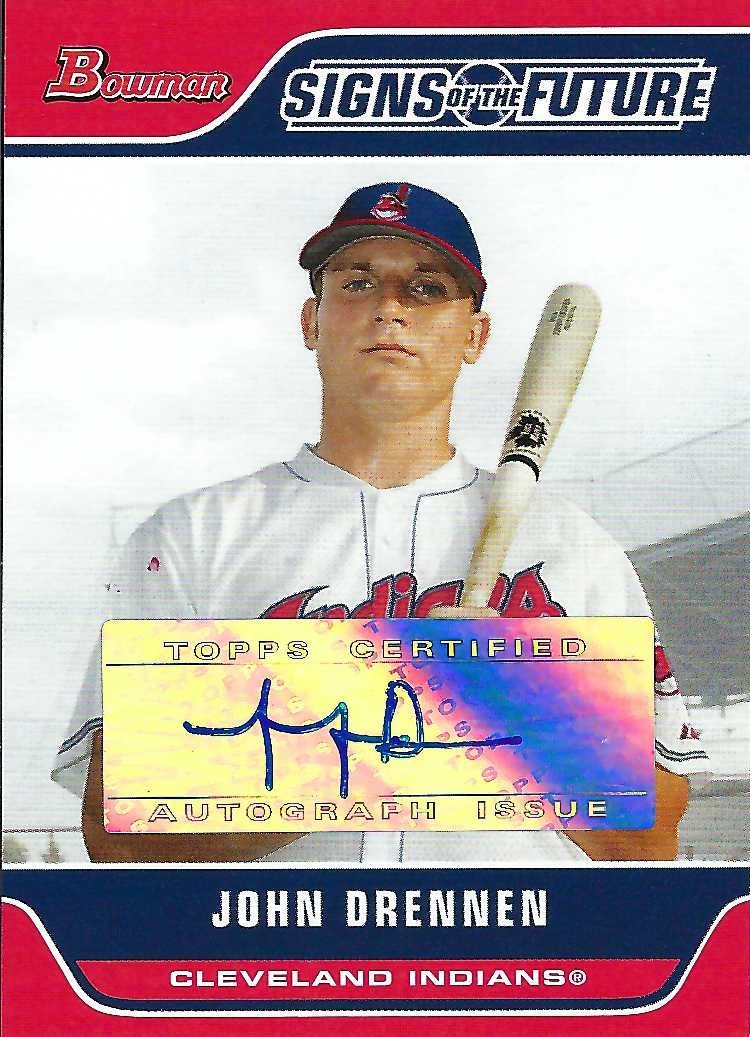 Autograph #190 – John Drennen – Cleveland Indians –&nbsp;MLB