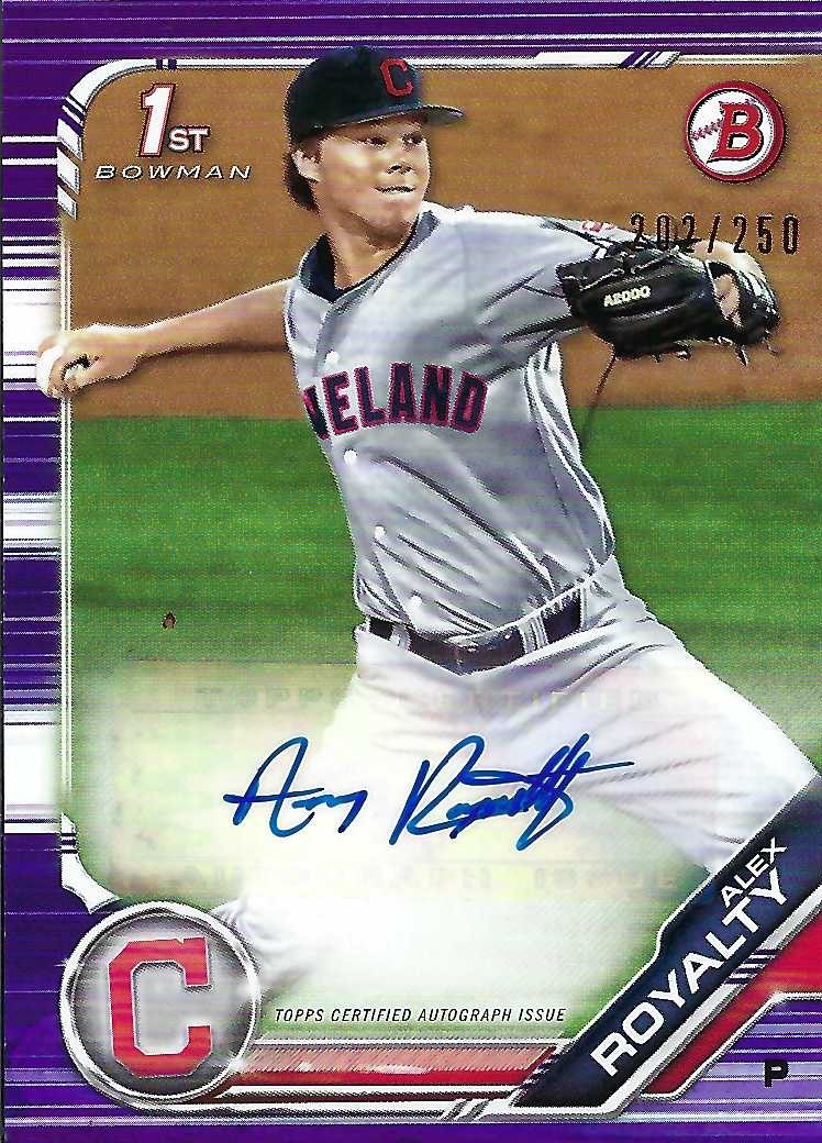 Autograph #182 – Alex Royalty – Cleveland Indians –&nbsp;MLB
