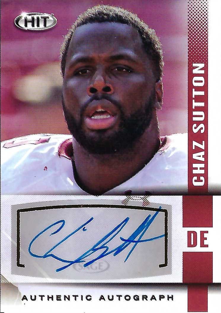 Autograph #209 – Chaz Sutton – University of South Carolina –&nbsp;NCAA