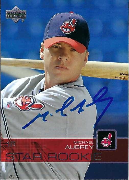 Autograph #228 – Michael Aubrey – Cleveland Indians –&nbsp;MLB