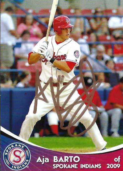 Autograph #251 – Aja Barto – Spokane Indians –&nbsp;MiLB
