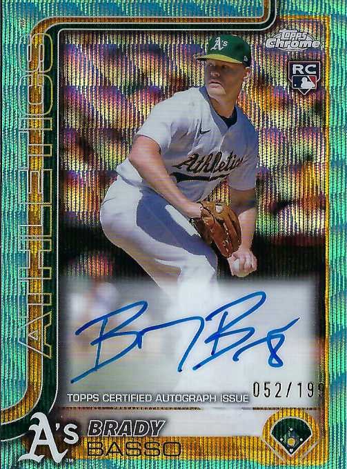 Autograph #275 – Brady Basso – Oakland Athletics –&nbsp;MLB