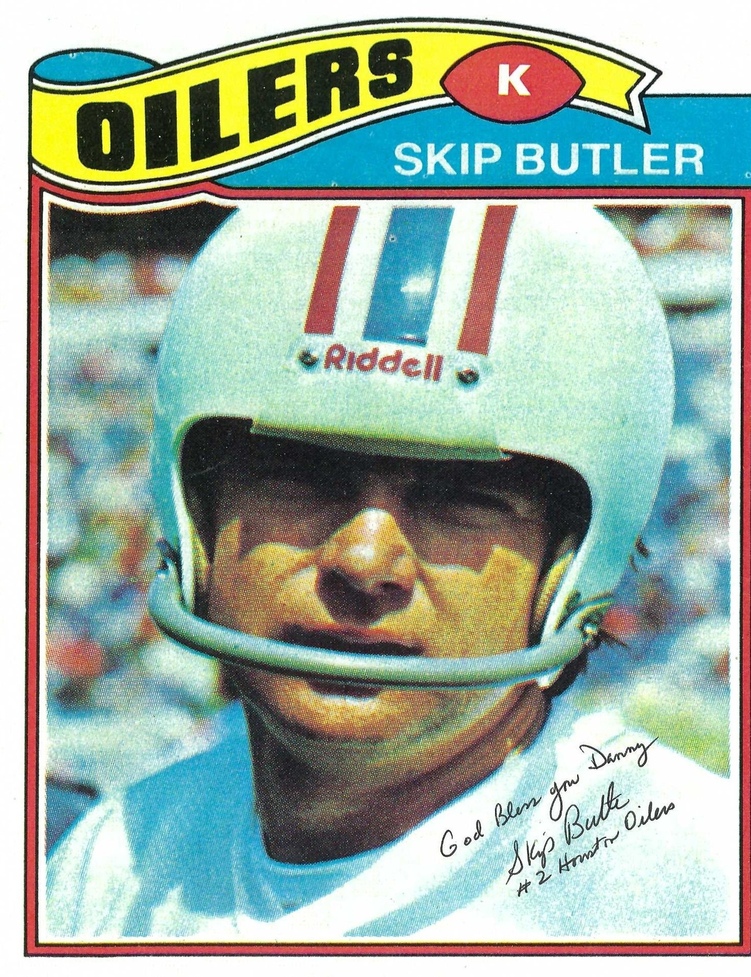Autograph #280 – Skip Butler – Houston Oilers –&nbsp;NFL