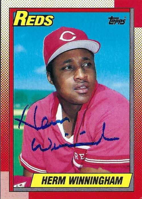 Autographs #267, 268, 269 & 270 – Herm Winningham –&nbsp;MLB