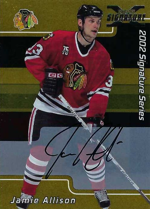 Autograph #308 – Jamie Allison – Chicago Blackhawks –&nbsp;NHL