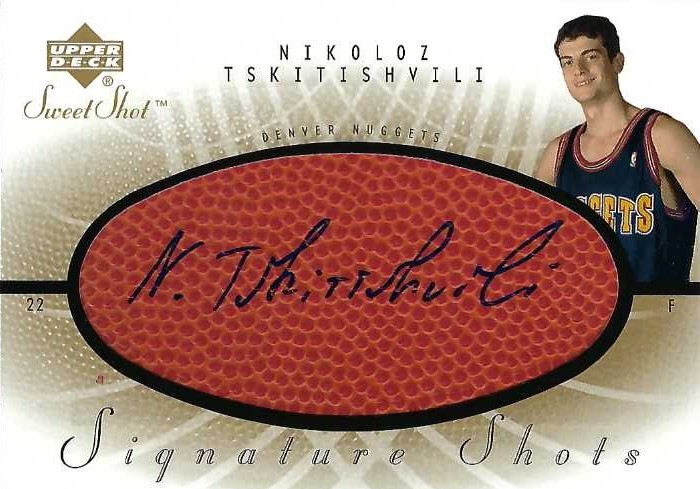 Autograph #321 – Nikoloz Tskitishvili – Denver Nuggets –&nbsp;NBA