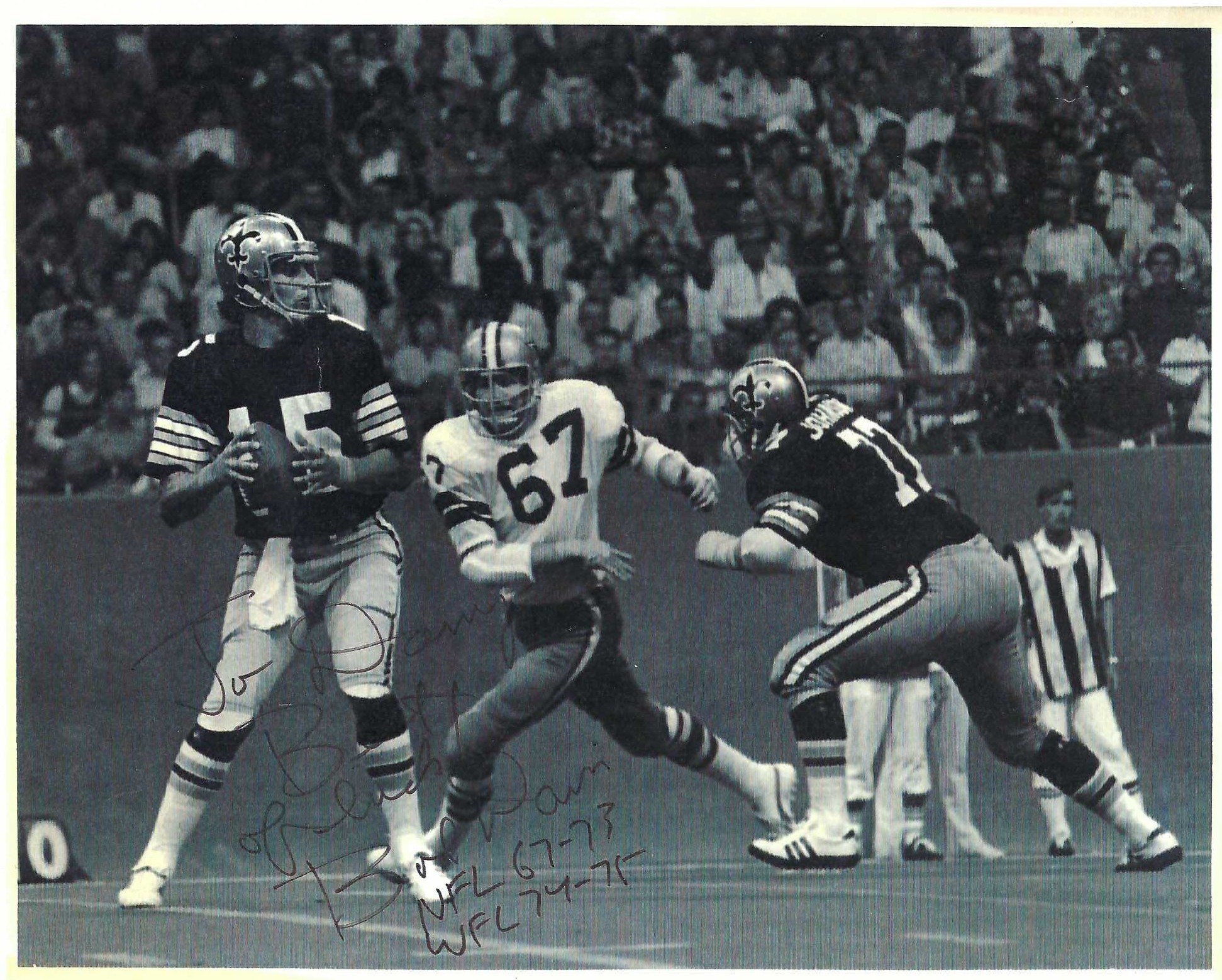Autograph #339 & #340 – Bob Davis – New Orleans Saints –&nbsp;NFL