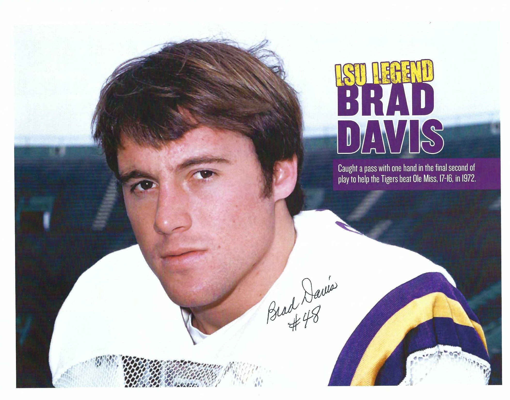 Autograph #341 – Brad Davis – Louisiana State University –&nbsp;NCAA
