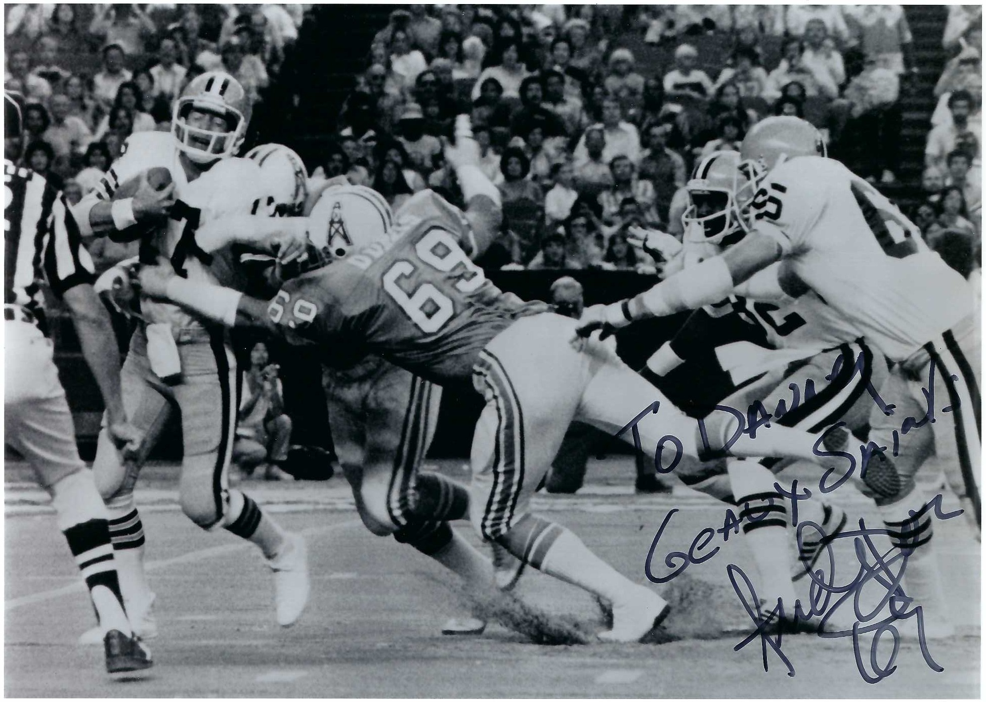 Autograph #354 – Andy Dorris – Houston Oilers –&nbsp;NFL