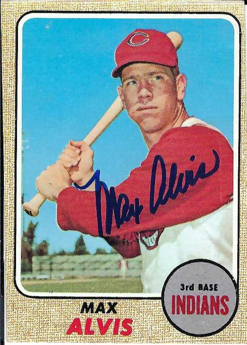 Autographs #362, 363 & 364 – Max Alvis – Cleveland Indians –&nbsp;MLB