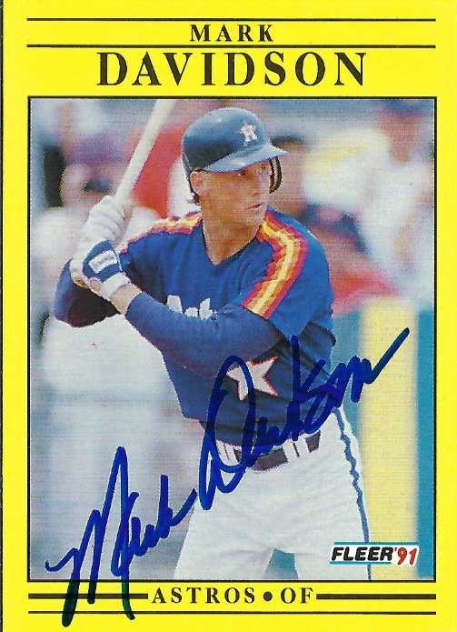 Autograph #369 – Mark Davidson – Houston Astros –&nbsp;MLB