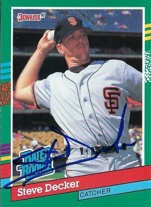 Autograph #373 – Steve Decker – San Francisco Giants –&nbsp;MLB