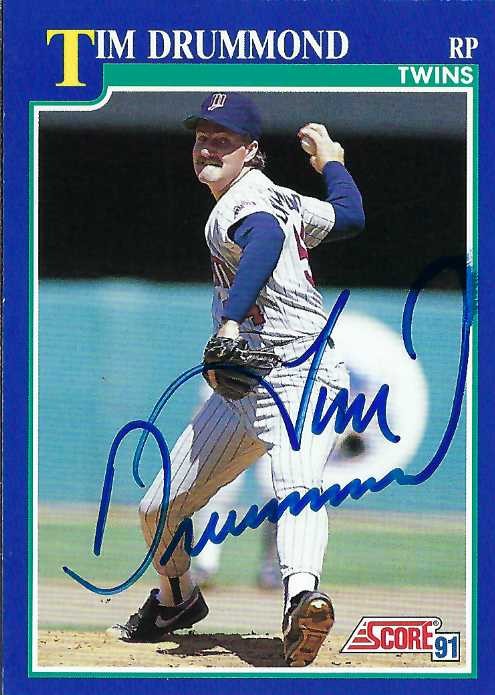 Autograph #374 – Tim Drummond – Minnesota Twins –&nbsp;MLB