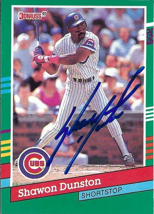 Autograph #377 – Shawon Dunston – Chicago Cubs –&nbsp;MLB