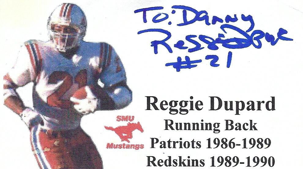 Autograph #398 – Reggie Dupard – New England Patriots – NFL&nbsp;#2
